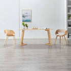 Eetkamerstoelen 2 st gebogen hout kunstleer crème