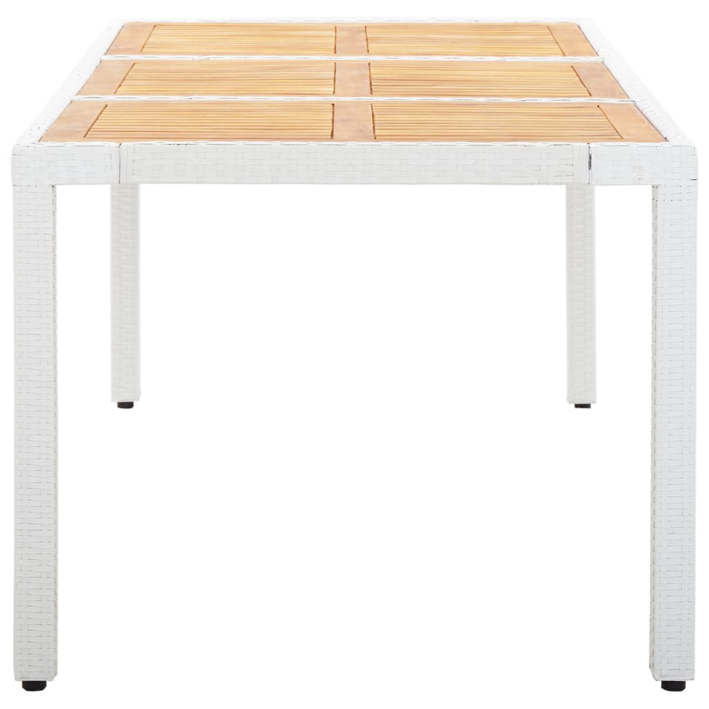 9-delige Tuinset poly rattan wit