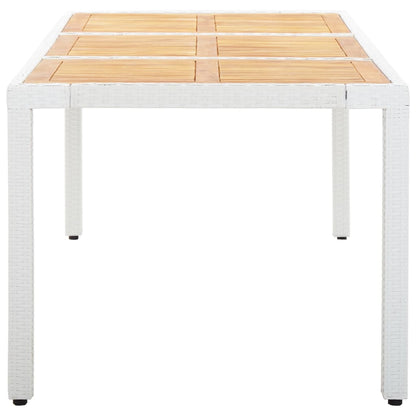 9-delige Tuinset poly rattan wit