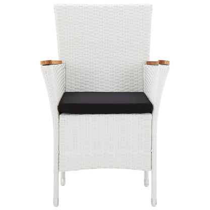 9-delige Tuinset poly rattan wit