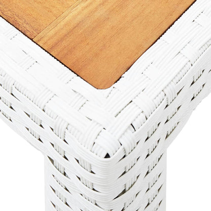 9-delige Tuinset poly rattan wit