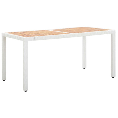 7-delige Tuinset poly rattan wit