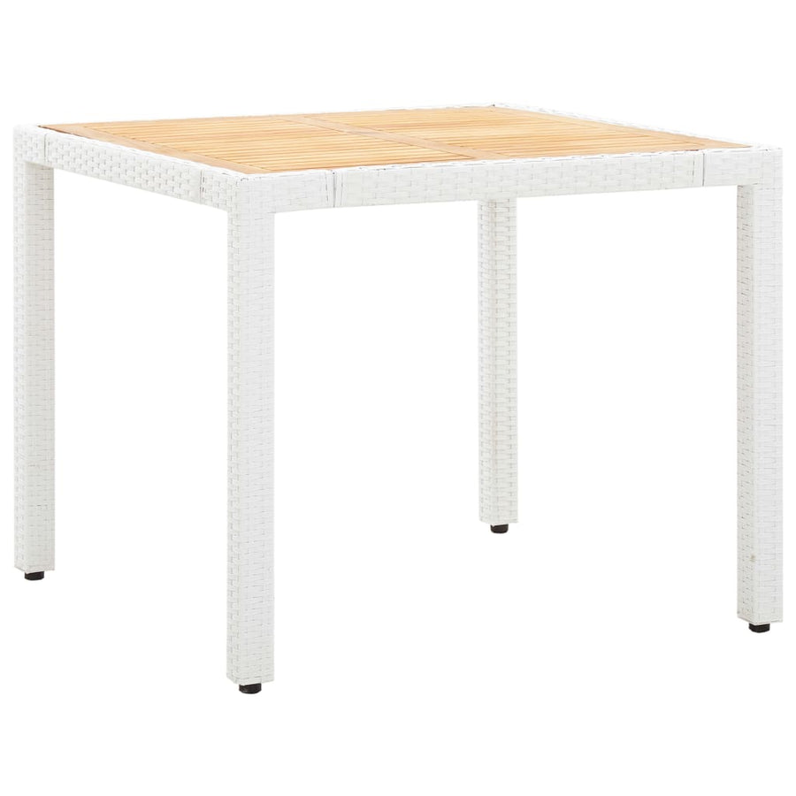 -Delige Tuinset Poly Rattan Wit 5