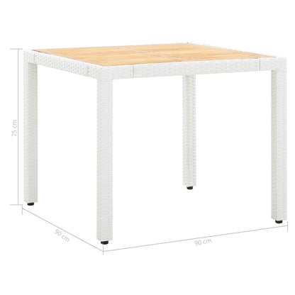 -Delige Tuinset Poly Rattan Wit 5