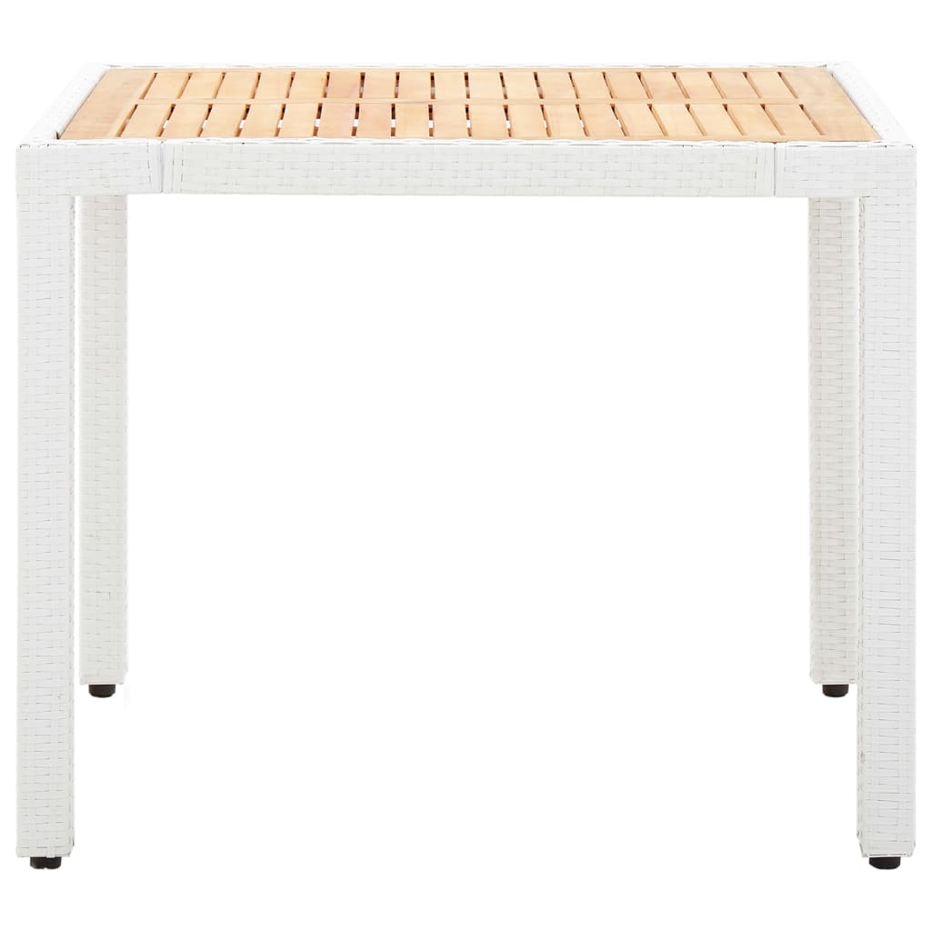 -Delige Tuinset Poly Rattan Wit 5