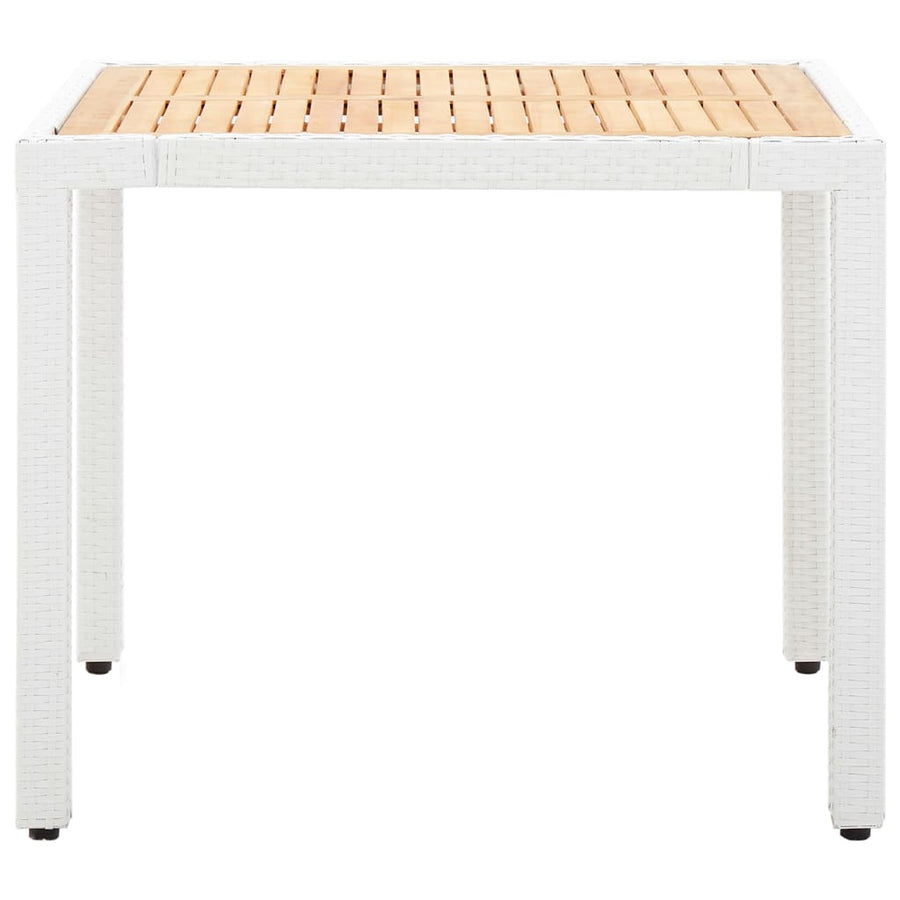 -Delige Tuinset Poly Rattan Wit 5