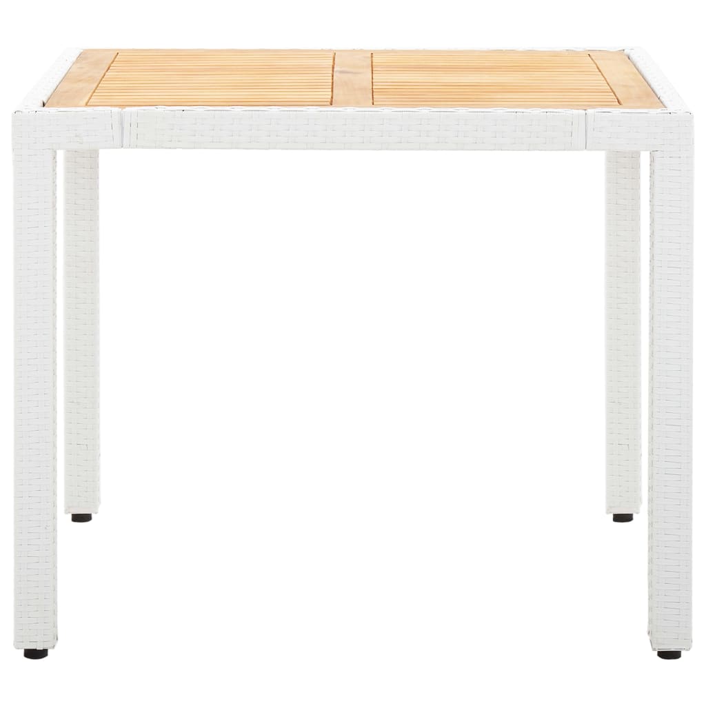 -Delige Tuinset Poly Rattan Wit 5