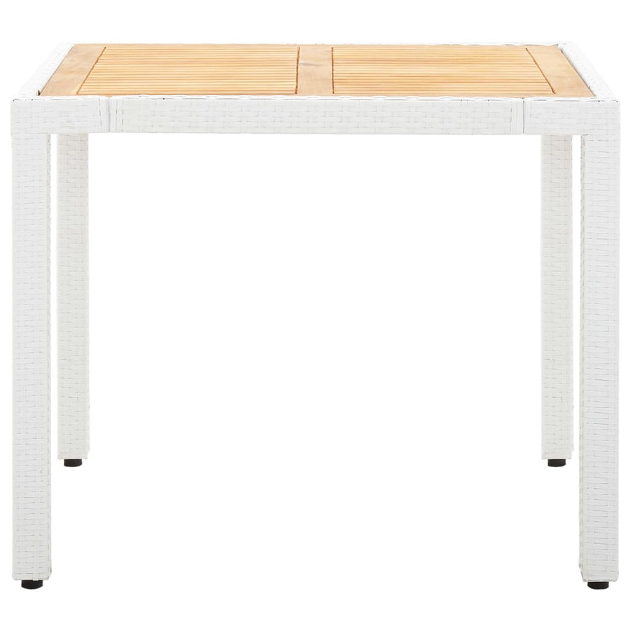 -Delige Tuinset Poly Rattan Wit 5