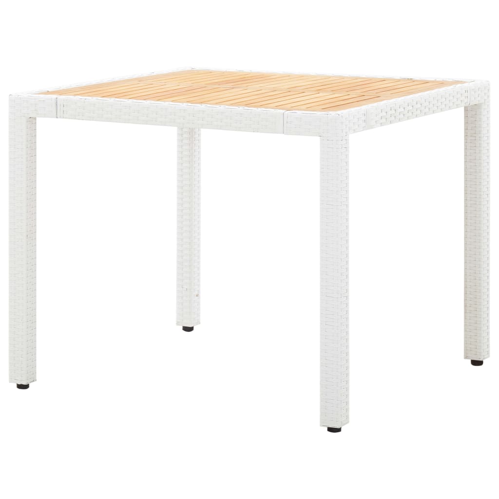 -Delige Tuinset Poly Rattan Wit 5