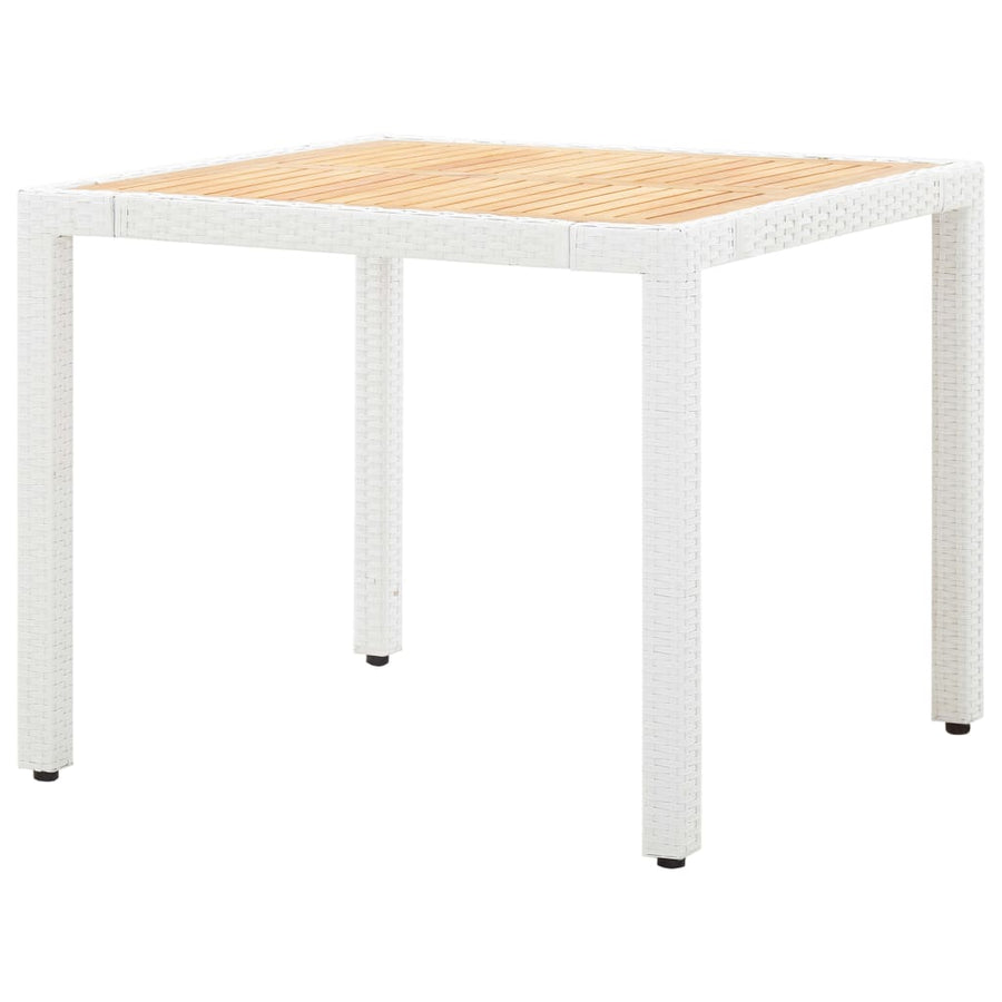 -Delige Tuinset Poly Rattan Wit 5