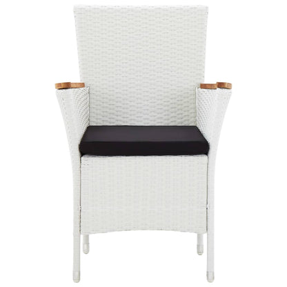 -Delige Tuinset Poly Rattan Wit 5