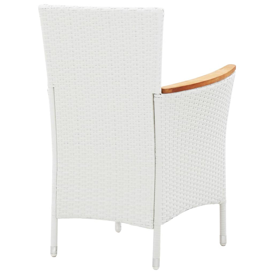 -Delige Tuinset Poly Rattan Wit 5