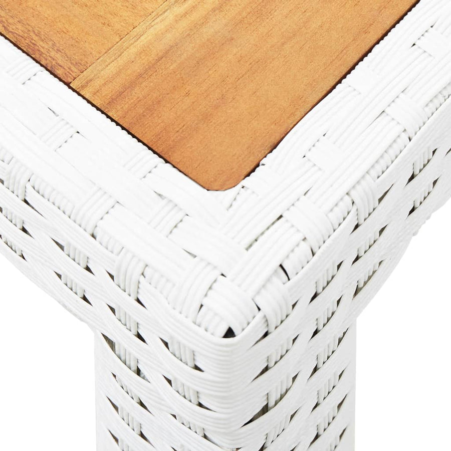 -Delige Tuinset Poly Rattan Wit 5