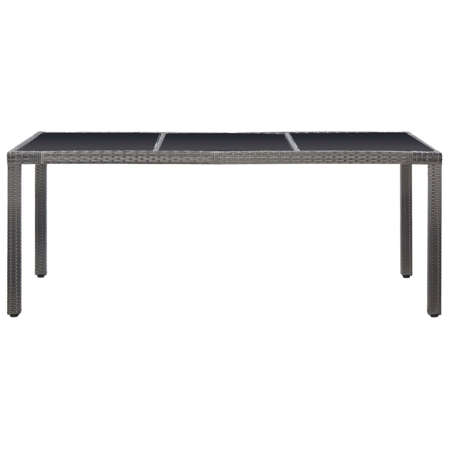 -Delige Tuinset Poly Rattan 9 Grijs
