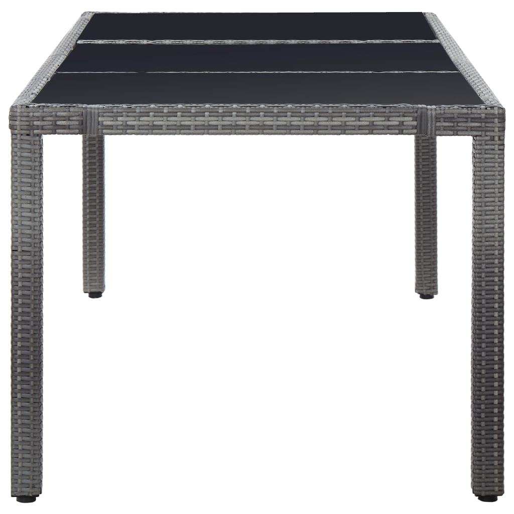 -Delige Tuinset Poly Rattan 9 Grijs