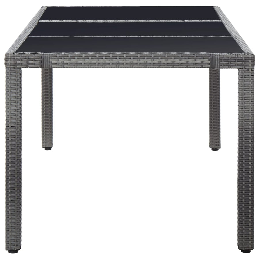 -Delige Tuinset Poly Rattan 9 Grijs