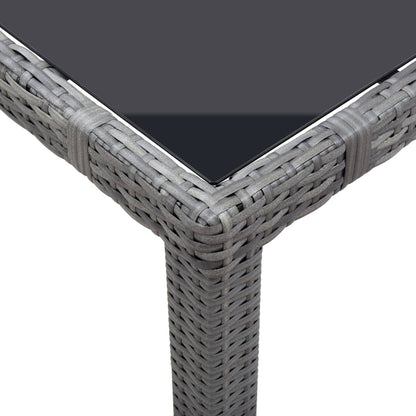 -Delige Tuinset Poly Rattan 9 Grijs