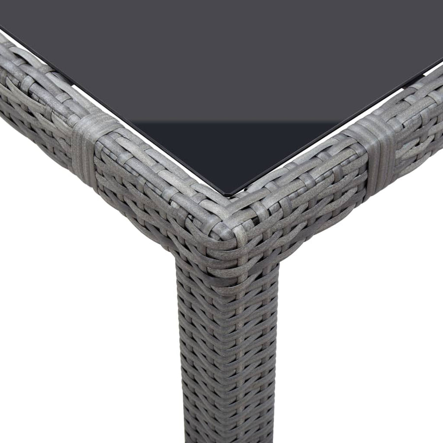 -Delige Tuinset Poly Rattan 9 Grijs