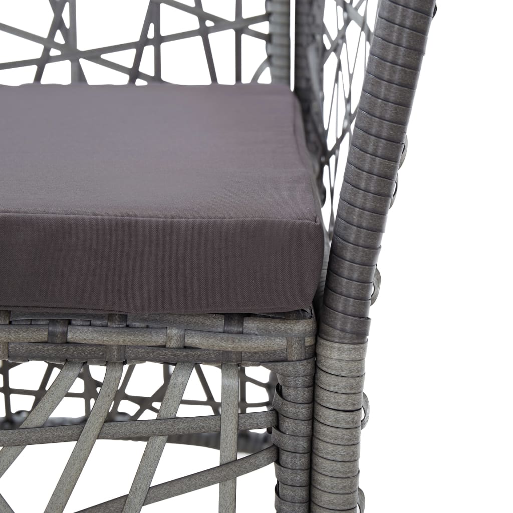 -Delige Tuinset Poly Rattan 9 Grijs
