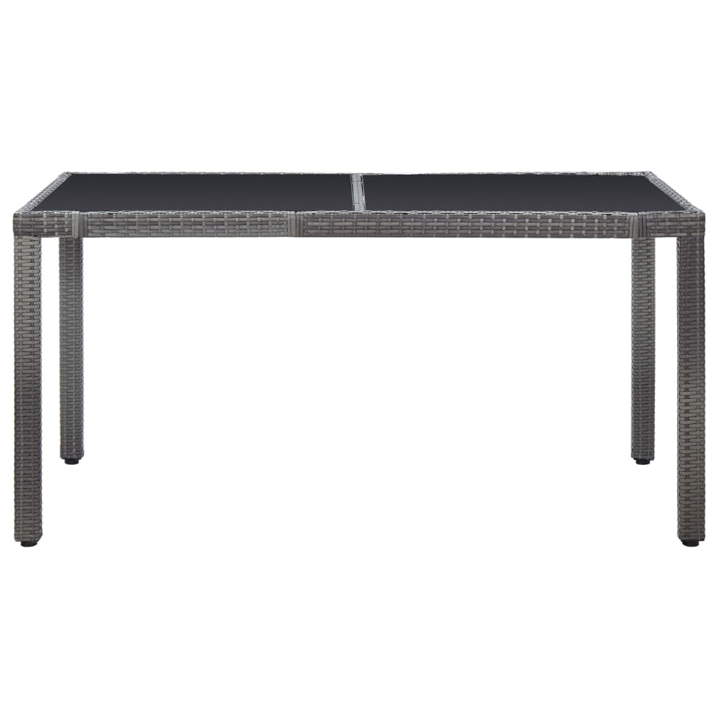 -Delige Tuinset Poly Rattan 7 Grijs