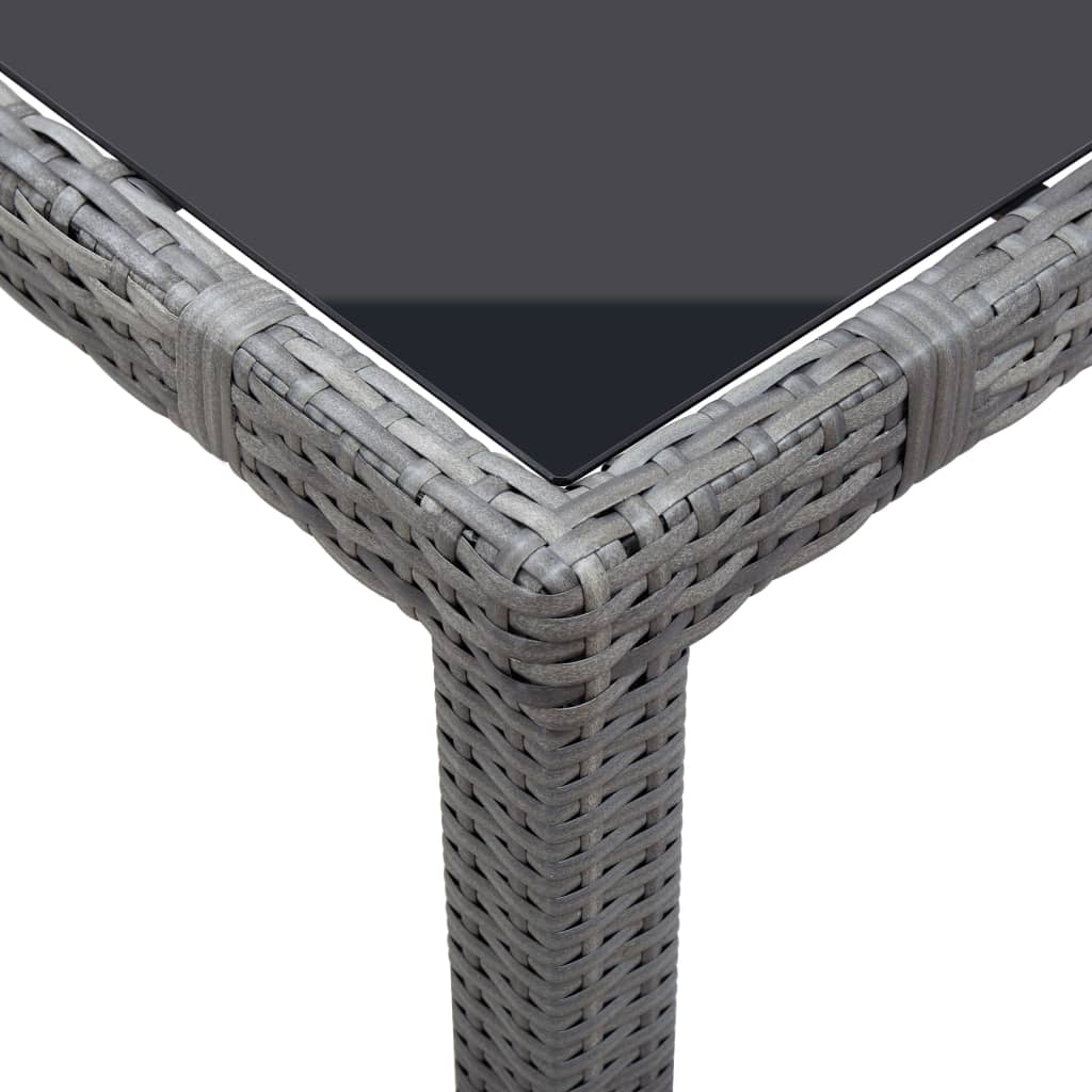 -Delige Tuinset Poly Rattan 7 Grijs