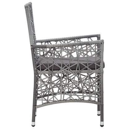 -Delige Tuinset Poly Rattan 7 Grijs