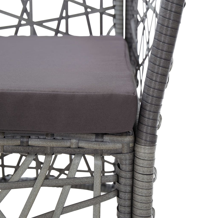 -Delige Tuinset Poly Rattan 7 Grijs