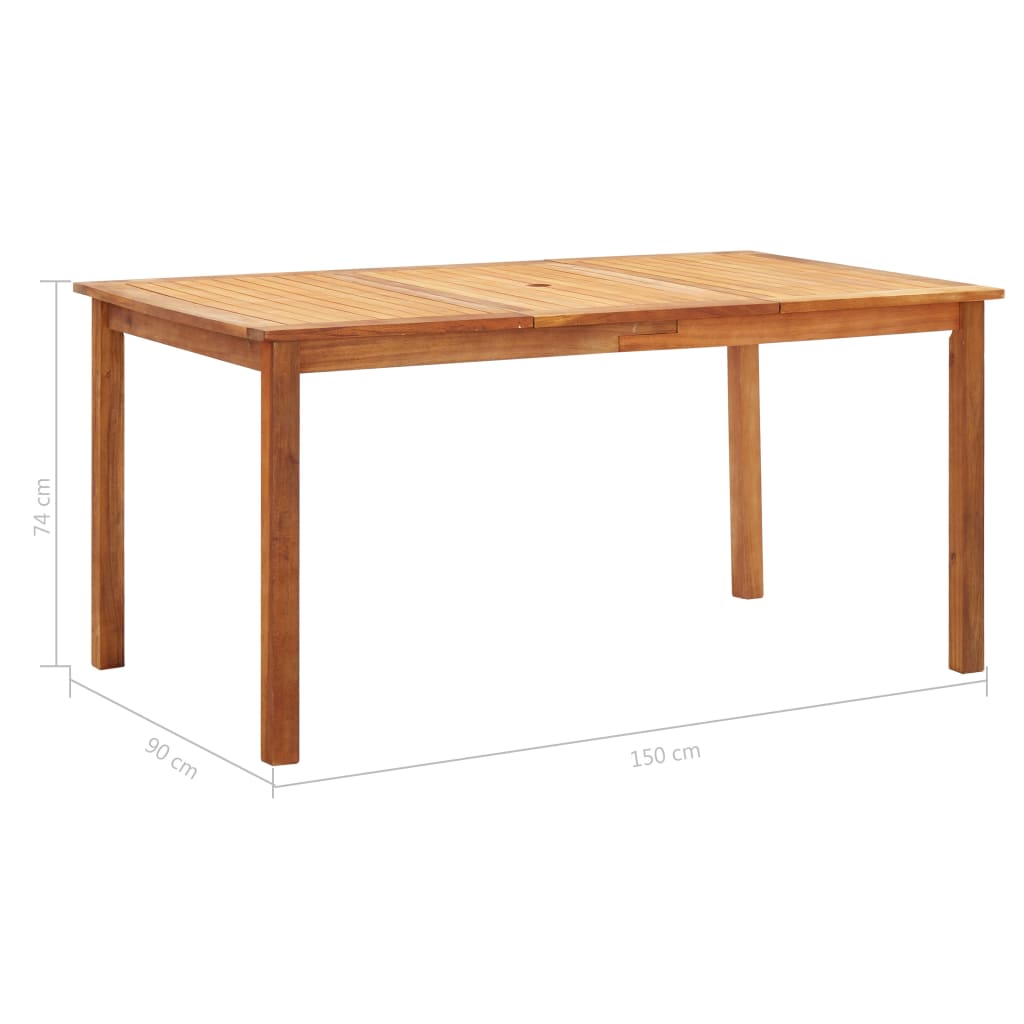 7-Delige Eethoek Poly Rattan En Massief Acaciahout Grijs 6