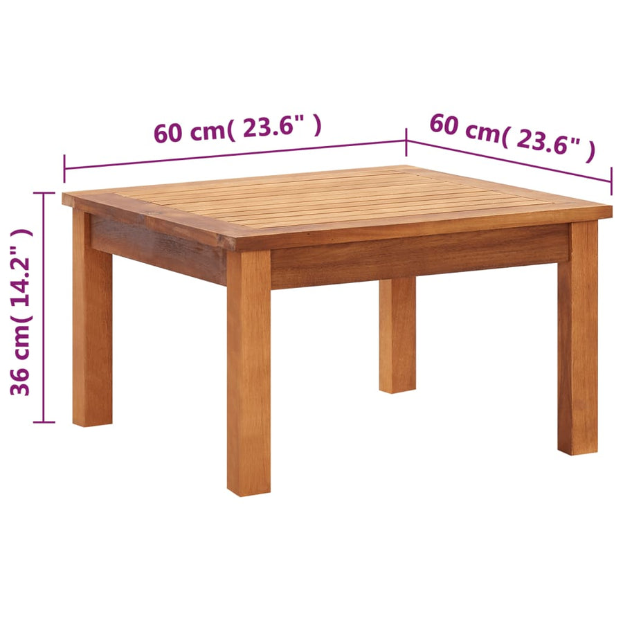 Tuintafel Massief Acaciahout 60 x 60 x 36 cm