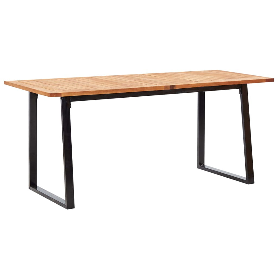 7-Delige Tuinset Poly Rattan En Acaciahout Zwart 7