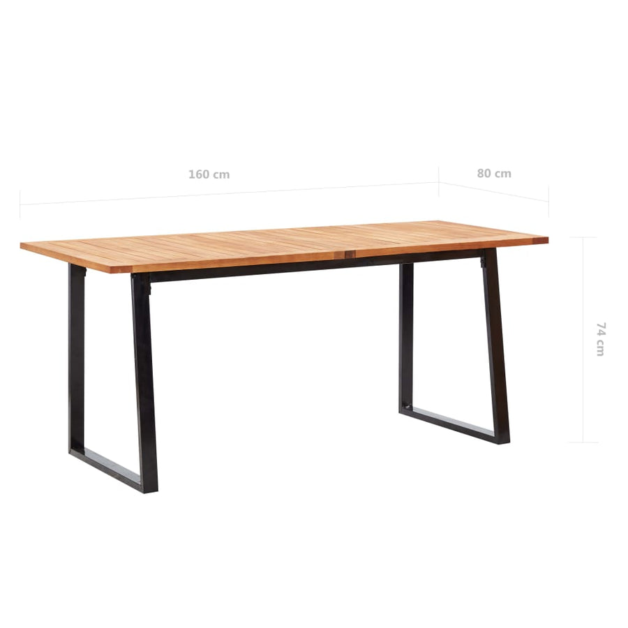 7-Delige Tuinset Poly Rattan En Acaciahout Zwart 7