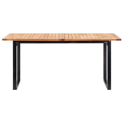 7-Delige Tuinset Poly Rattan En Acaciahout Zwart 7