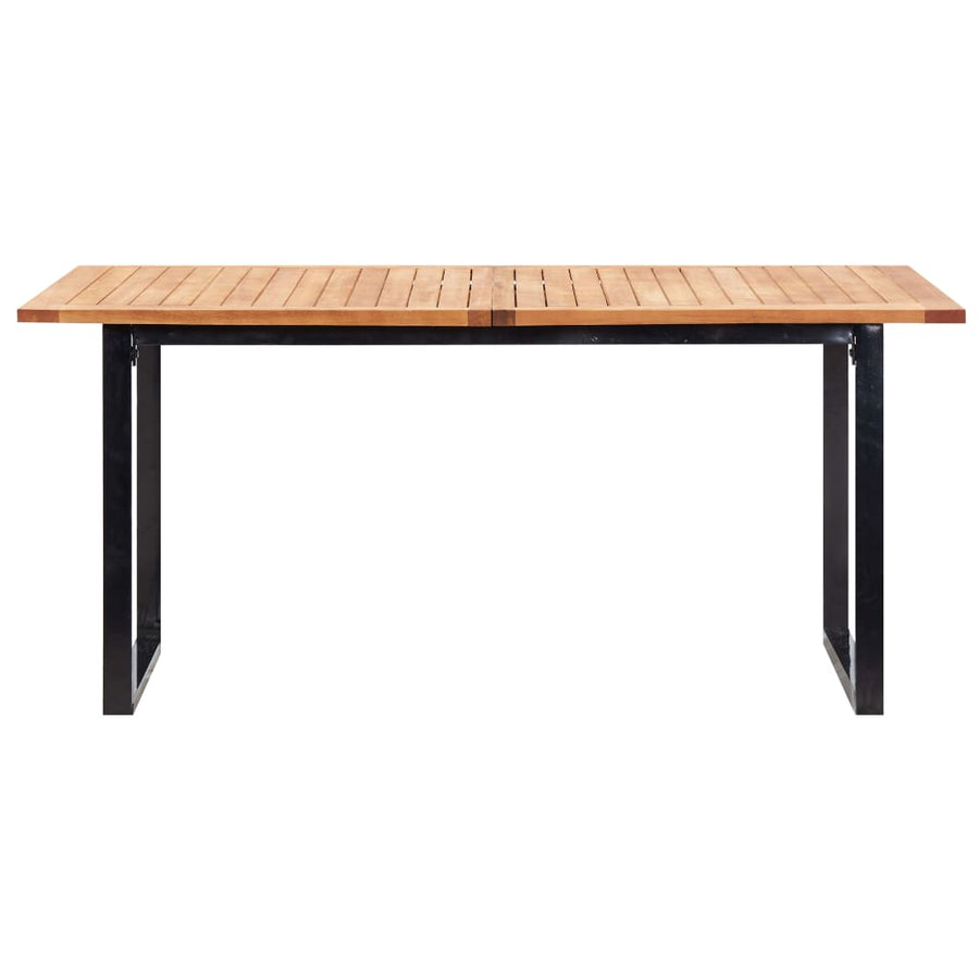 7-Delige Tuinset Poly Rattan En Acaciahout Zwart 7