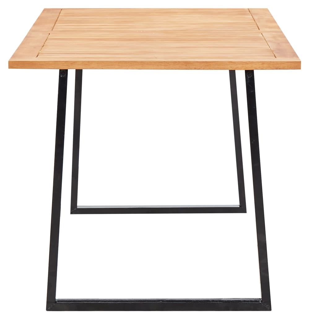 7-Delige Tuinset Poly Rattan En Acaciahout Zwart 7