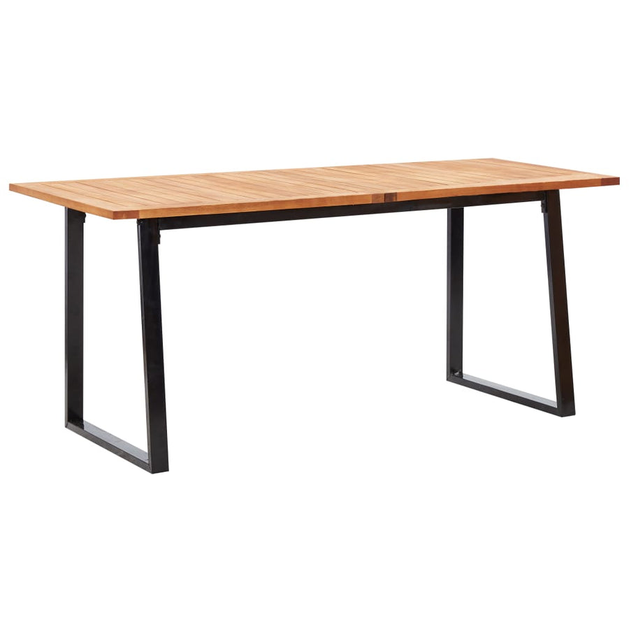 -Delige Tuinset Poly Rattan En Acaciahout 7 Grijs