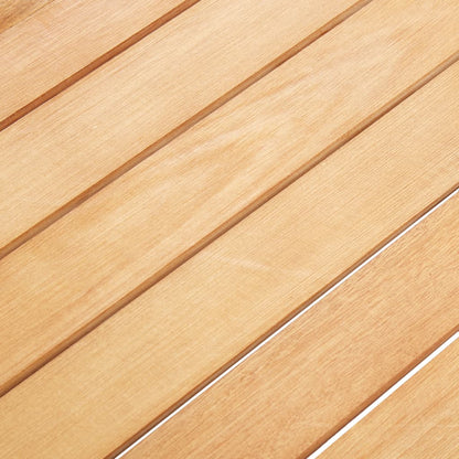 -Delige Tuinset Poly Rattan En Acaciahout 7 Grijs