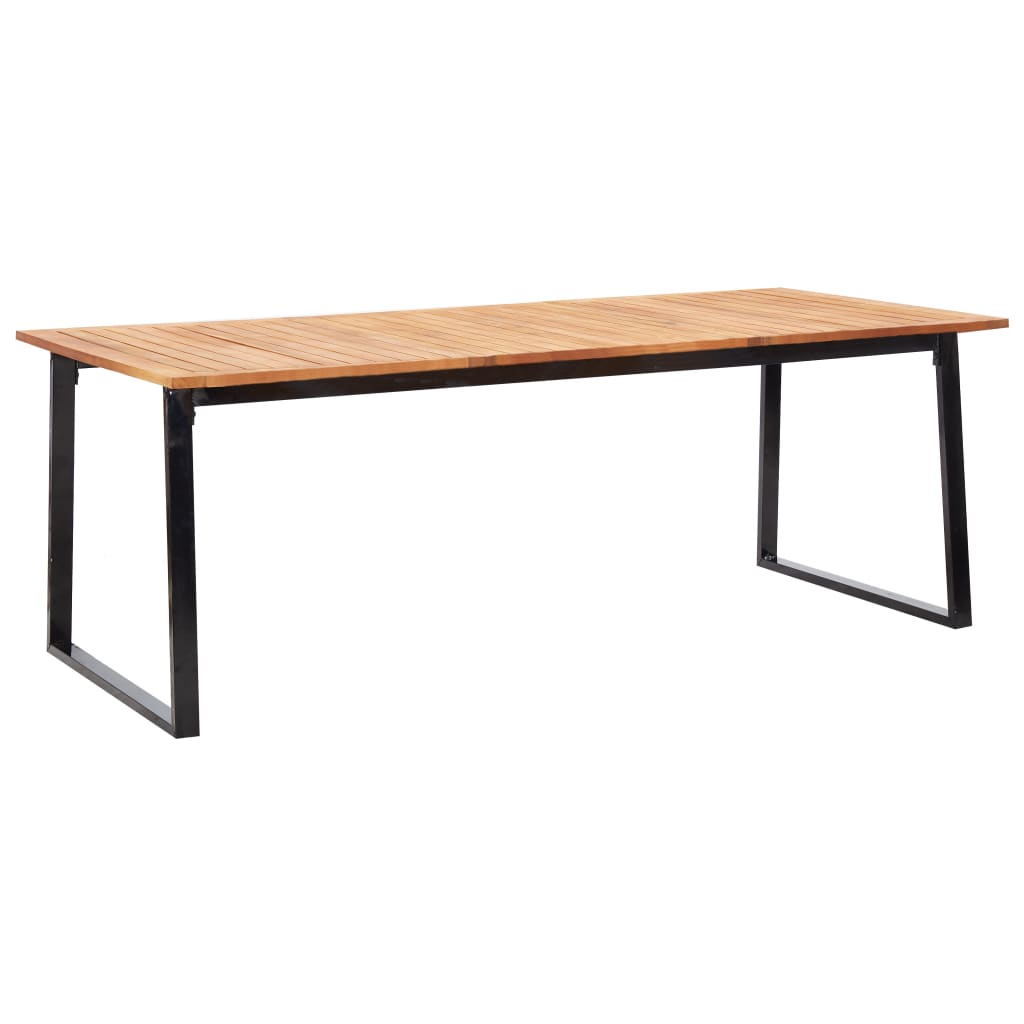 9-delige Tuinset poly rattan en acaciahout zwart