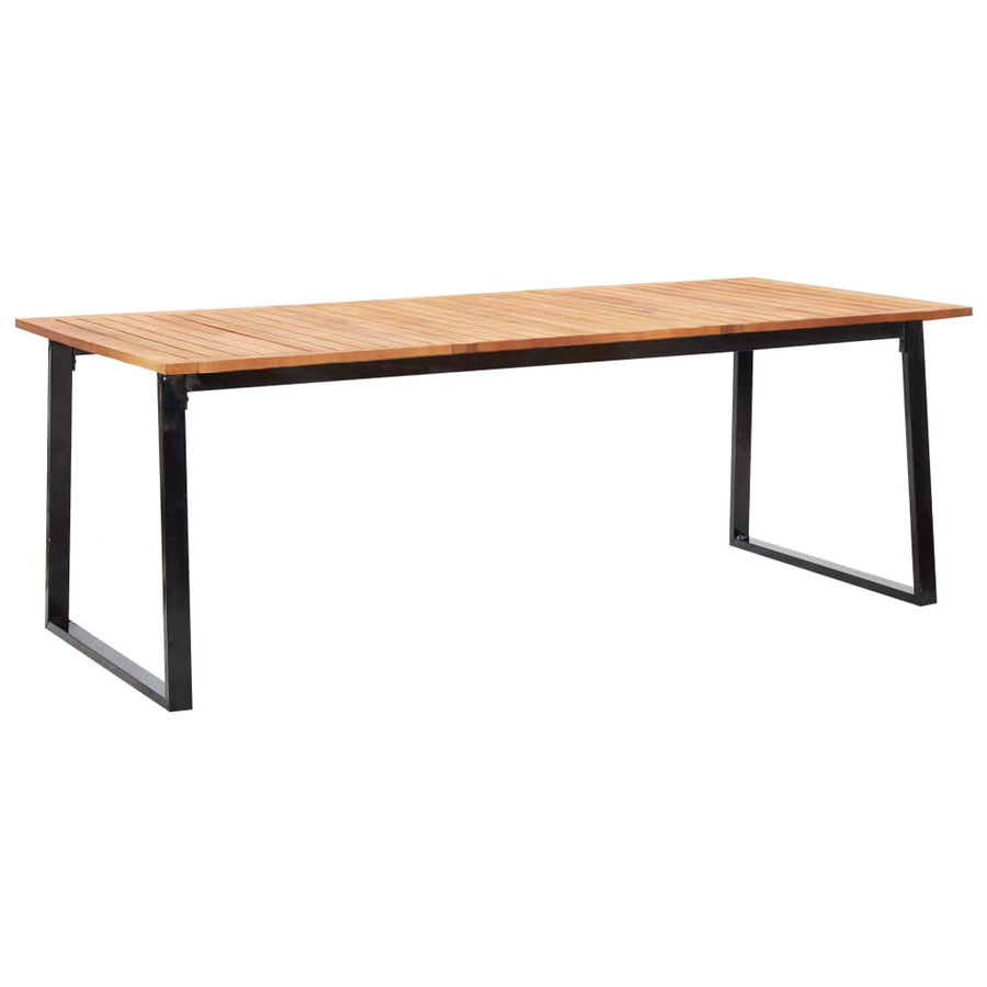 9-delige Tuinset poly rattan en acaciahout zwart