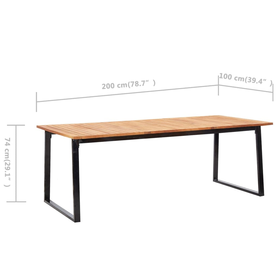 9-delige Tuinset poly rattan en acaciahout zwart