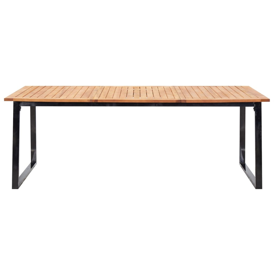 9-delige Tuinset poly rattan en acaciahout zwart