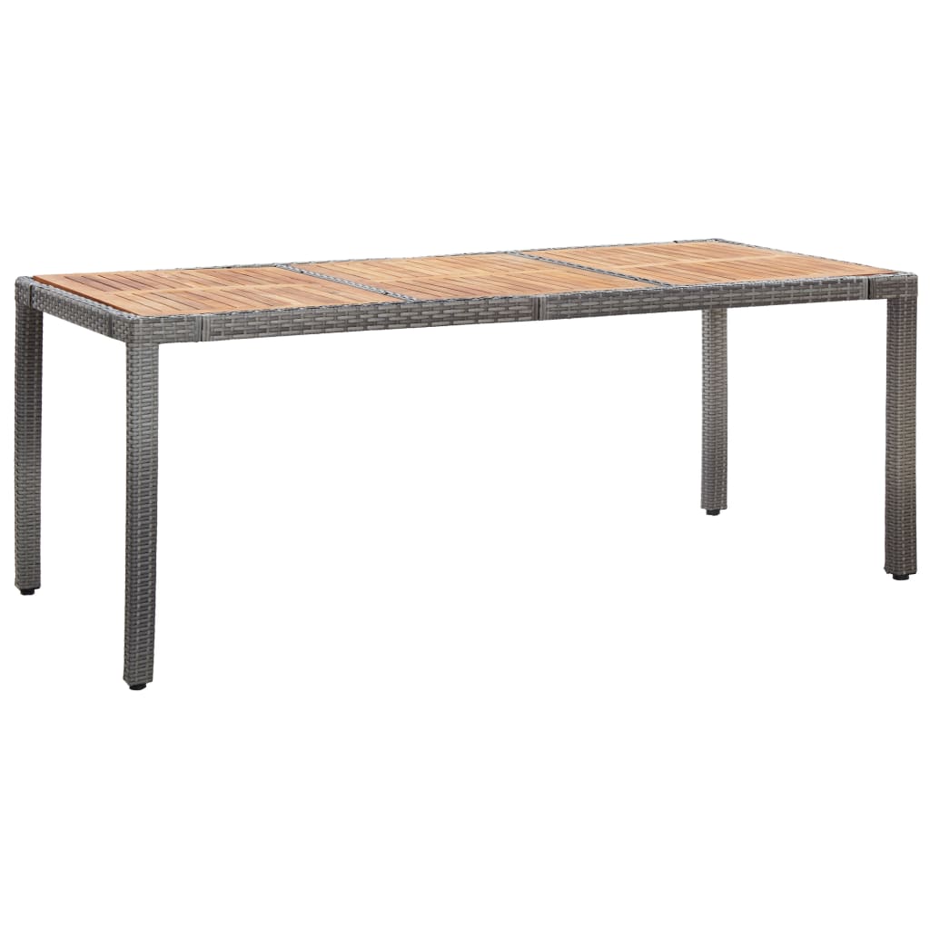 -Delige Tuinset Met Kussens Poly Rattan 9 190 cm tafellengte Grijs