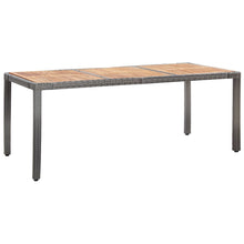 -Delige Tuinset Met Kussens Poly Rattan 9 190 cm tafellengte Grijs