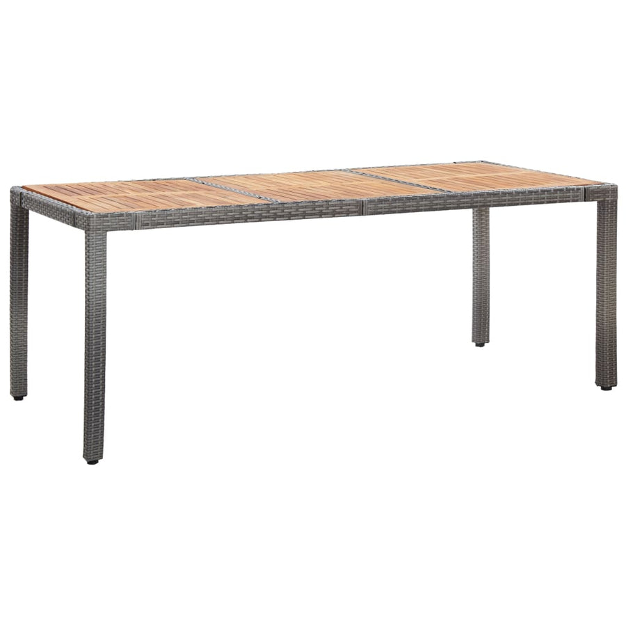 -Delige Tuinset Met Kussens Poly Rattan 9 190 cm tafellengte Grijs