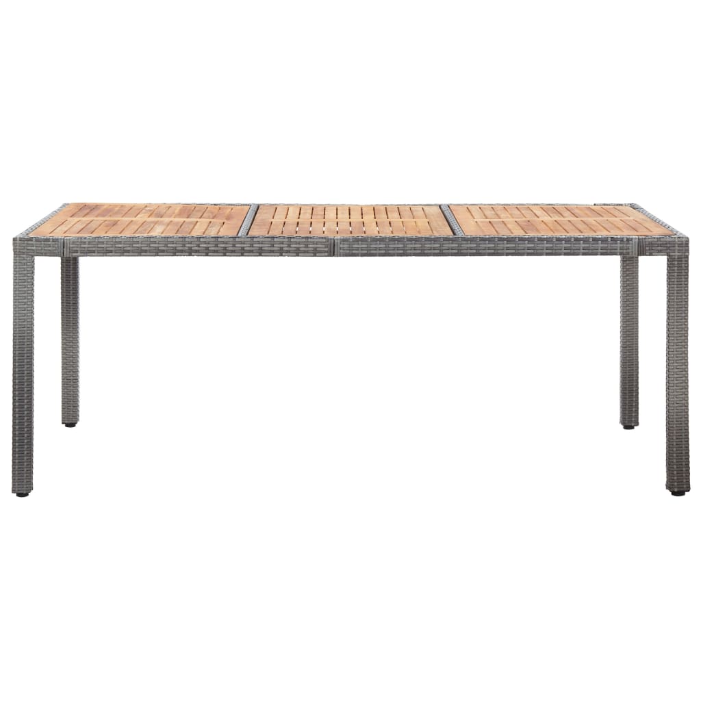 -Delige Tuinset Met Kussens Poly Rattan 9 190 cm tafellengte Grijs