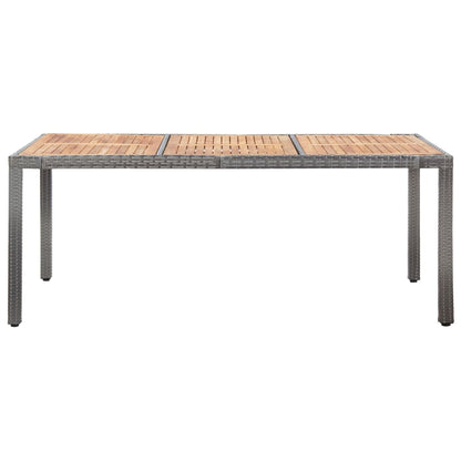 -Delige Tuinset Met Kussens Poly Rattan 9 190 cm tafellengte Grijs