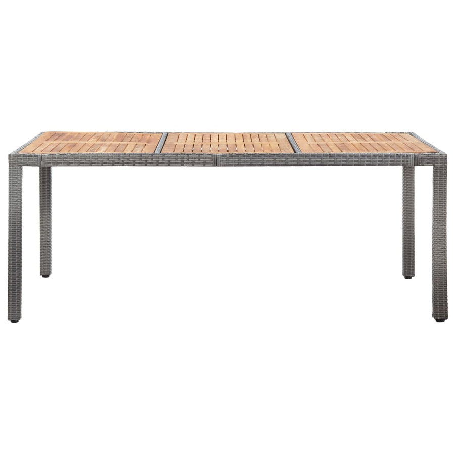-Delige Tuinset Met Kussens Poly Rattan 9 190 cm tafellengte Grijs
