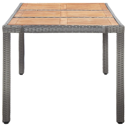 -Delige Tuinset Met Kussens Poly Rattan 9 190 cm tafellengte Grijs