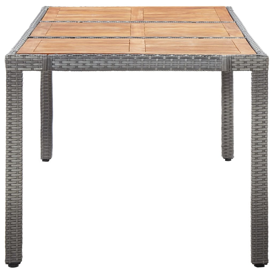 -Delige Tuinset Met Kussens Poly Rattan 9 190 cm tafellengte Grijs