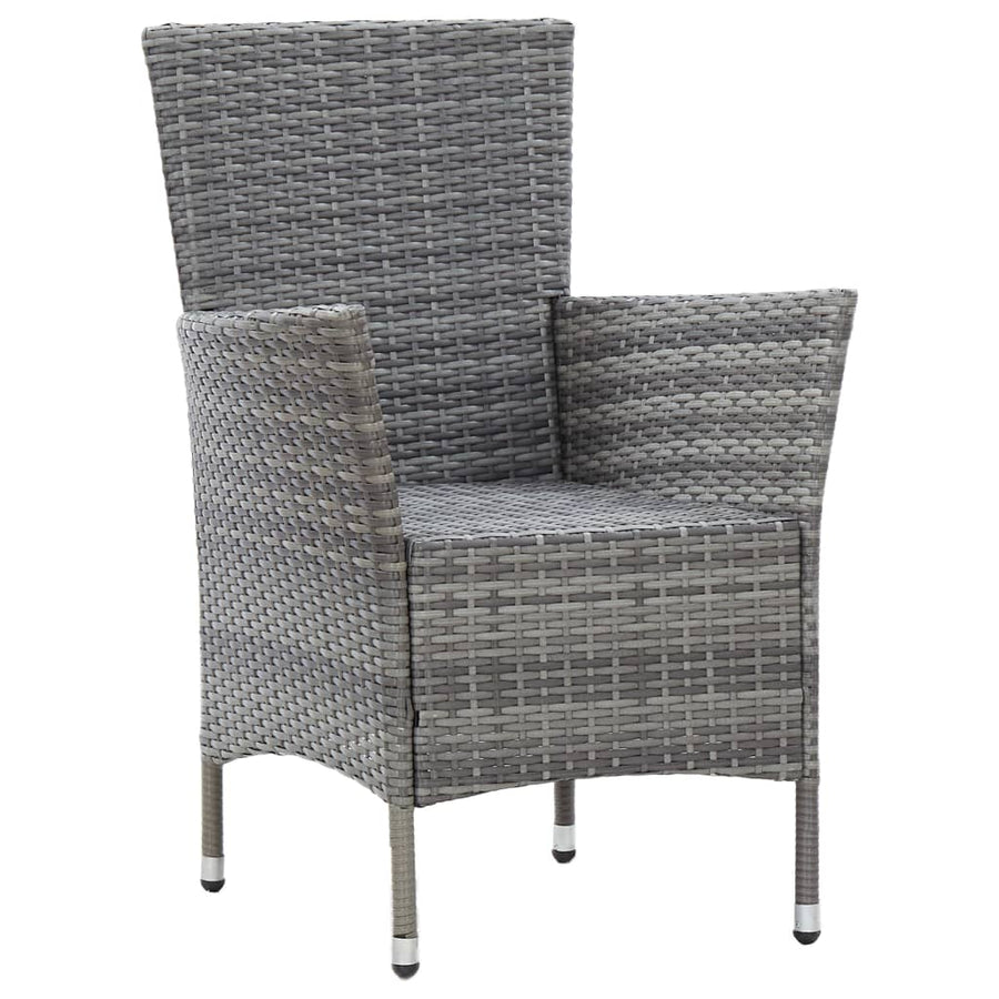 -Delige Tuinset Met Kussens Poly Rattan 9 190 cm tafellengte Grijs