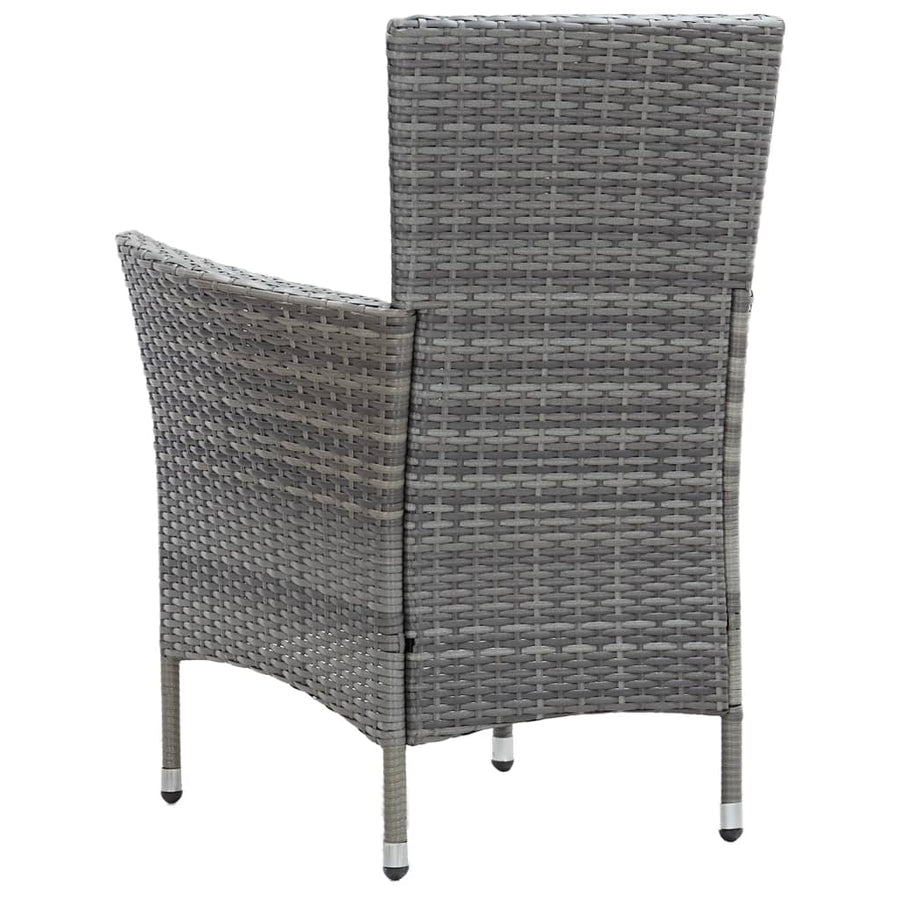 -Delige Tuinset Met Kussens Poly Rattan 9 190 cm tafellengte Grijs